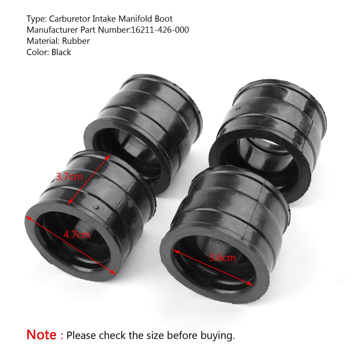 Intake Manifold Carb Insulators For Honda CB 650 CB650 C RC03 RC05 1979-1982