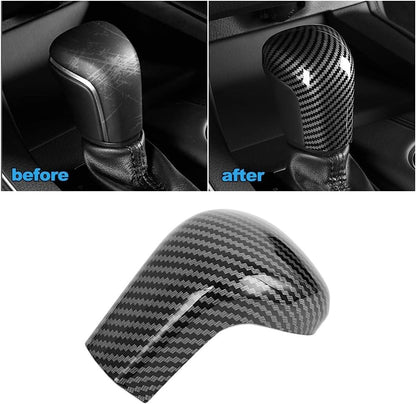 ABS Carbon Fiber Gear Shift Knob Cover Trim For Toyota Camry 2018 2019 2021