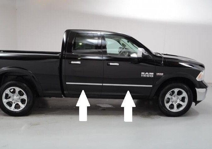 SIDE DOOR TRIM ROCKER PANEL MOLDING PACKAGE For DODGE RAM CHROME 09-17