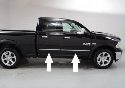 SIDE DOOR TRIM ROCKER PANEL MOLDING PACKAGE For DODGE RAM CHROME 09-17