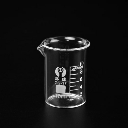 1Set Low Form Glass Beaker 5 10 25 50 100ml Borosilicate Measuring Lab Glassware