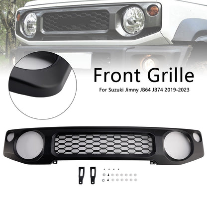 Black Honeycomb Front Bumper Grille Grill Fit Suzuki Jimny JB74 2019~2023