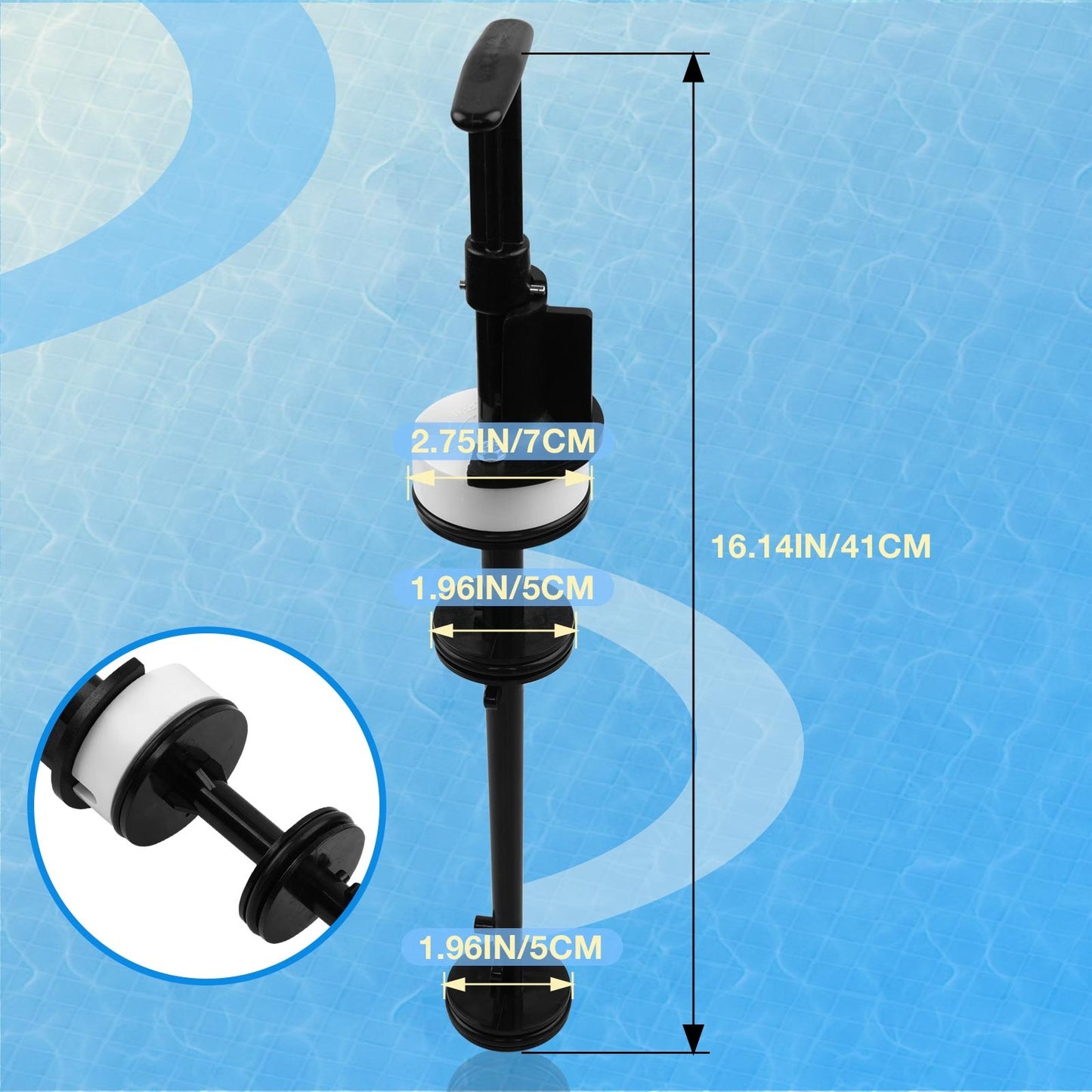 2" PVC Slide Piston Rod Assembly For Pentair Pool & Spa Slide Backwash Valve