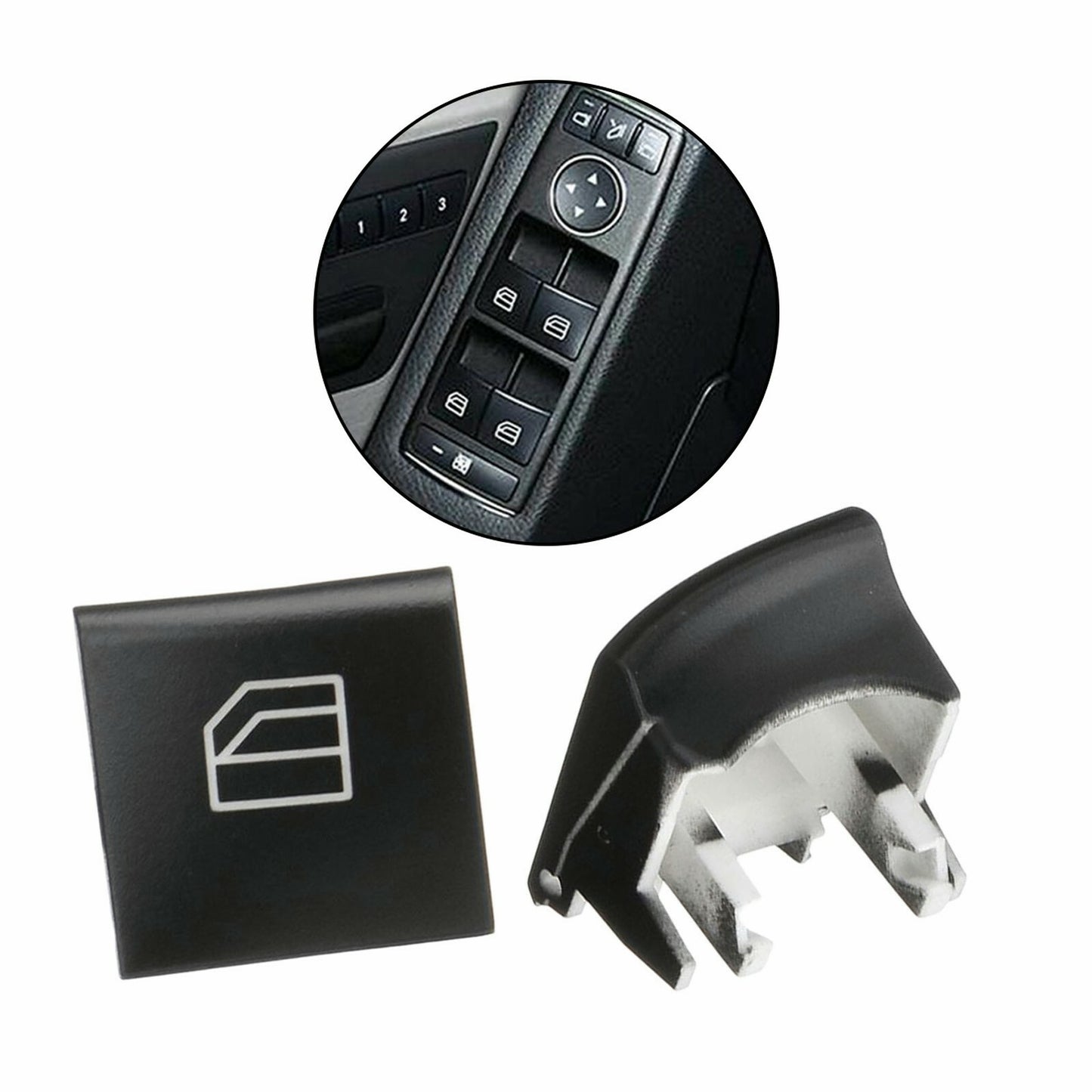2X Driver Window Switch Repair Button Cap For Mercedes ML GL R W164 W251 X164