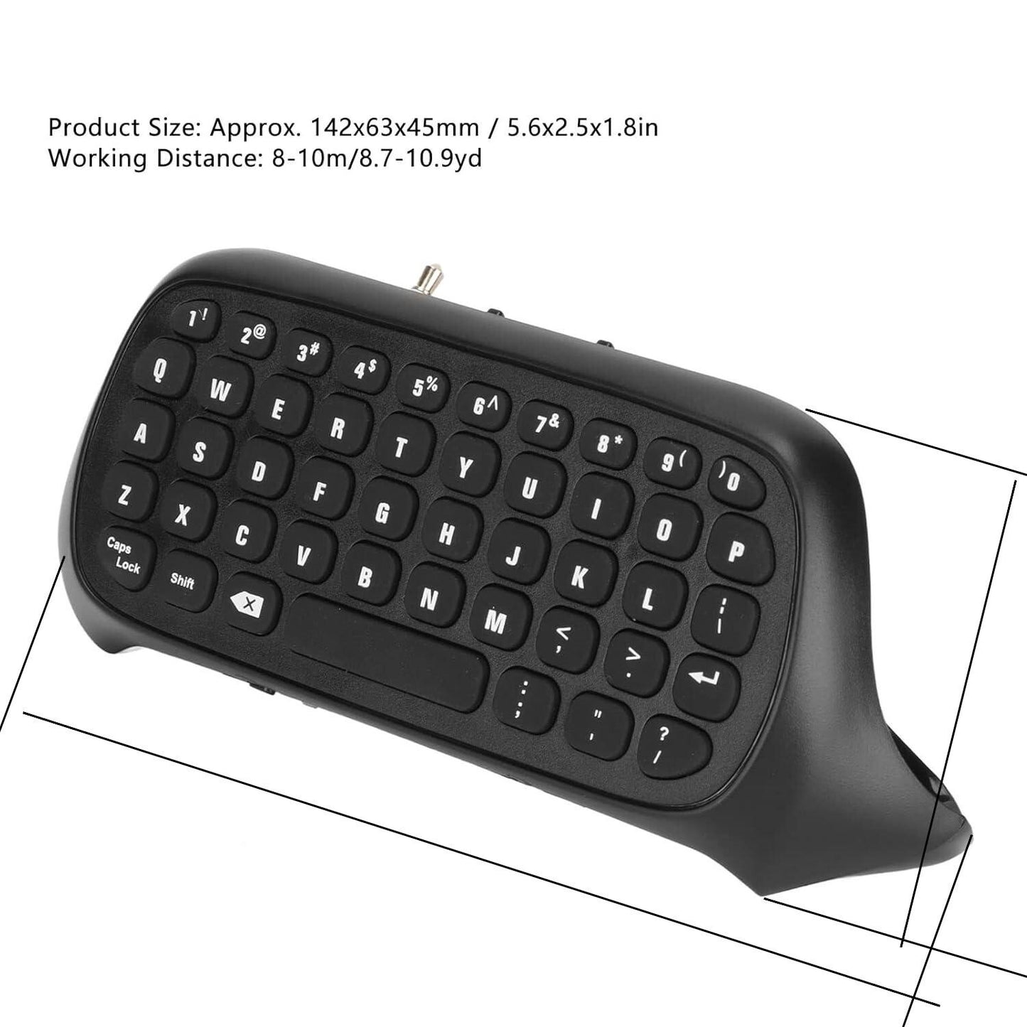Wireless Keyboard Chatpad For Xbox Series X/S One S/X Controller W/3.5mm Jack