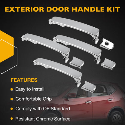 4X Exterior Door Handles Front & Rear LH RH For 03-15 Nissan Rogue Infiniti FX35