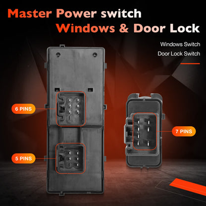 Master Power Window & Door Lock Switch Fit 2002-05 Ford F250 Excursion Explorer