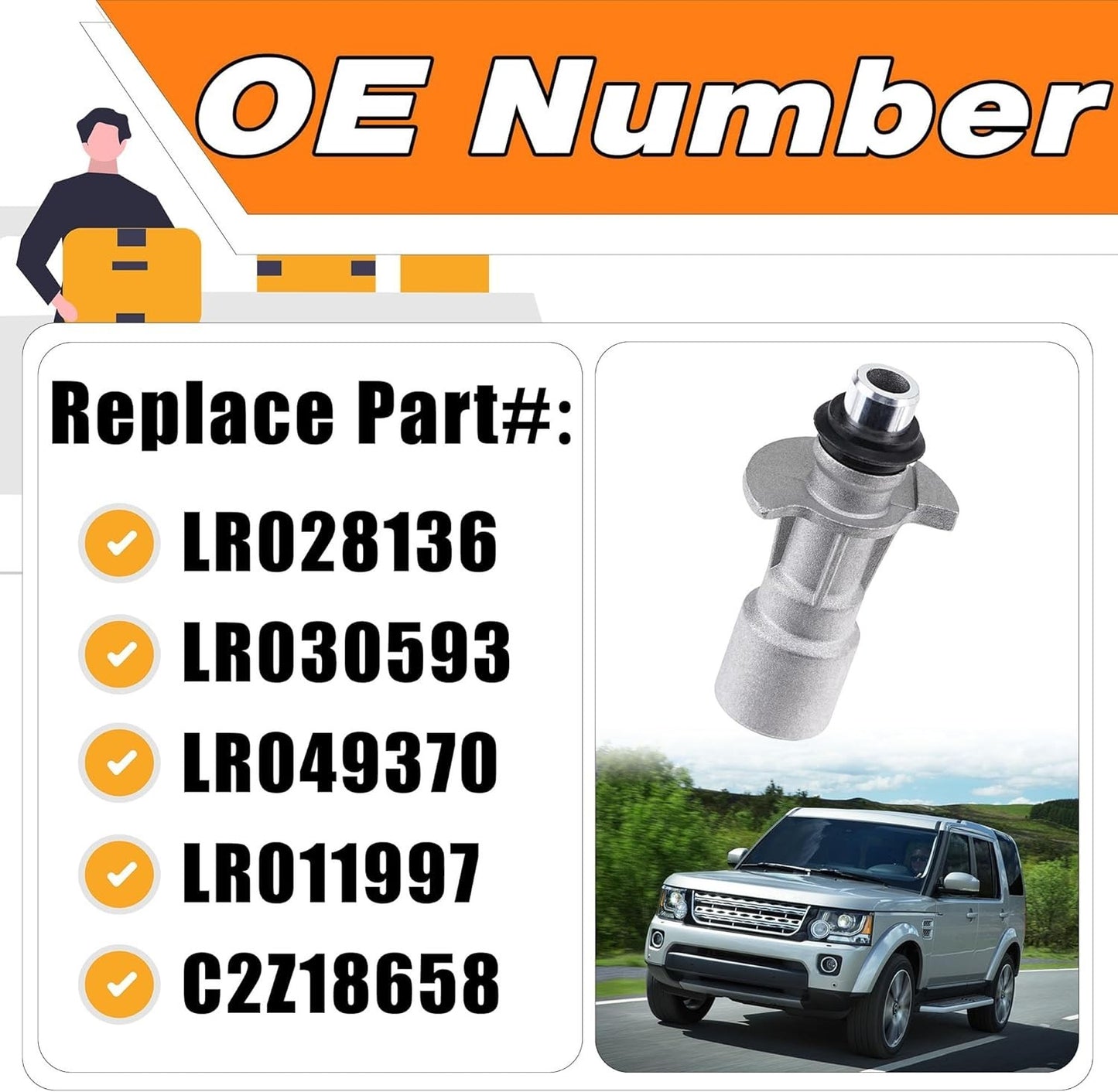 Water Pump Oil Cooler Pipe Adaptor for Land Rover Range V8 5.0L AJ133 2010-2022