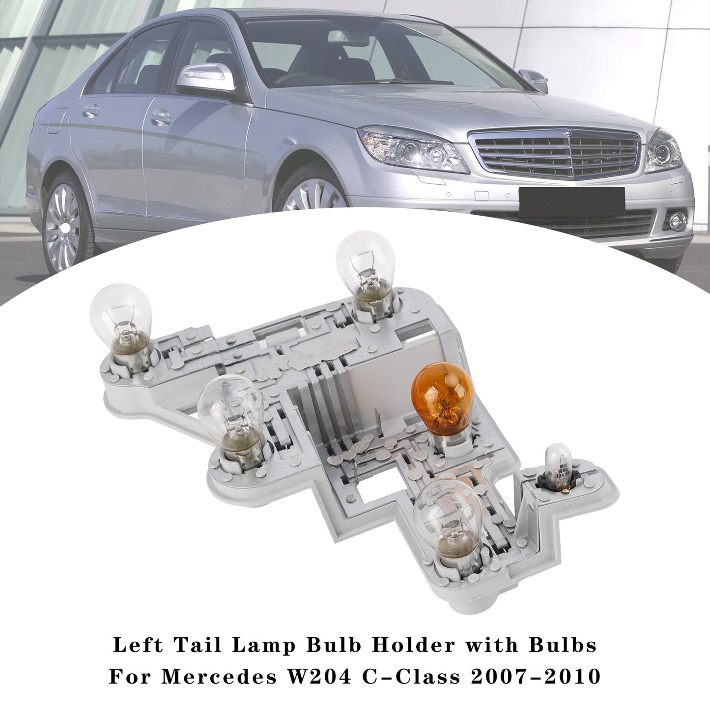 Left Tail Lamp Bulb Holder with Bulbs For Mercedes W204 C-Class 2007-2010 2008
