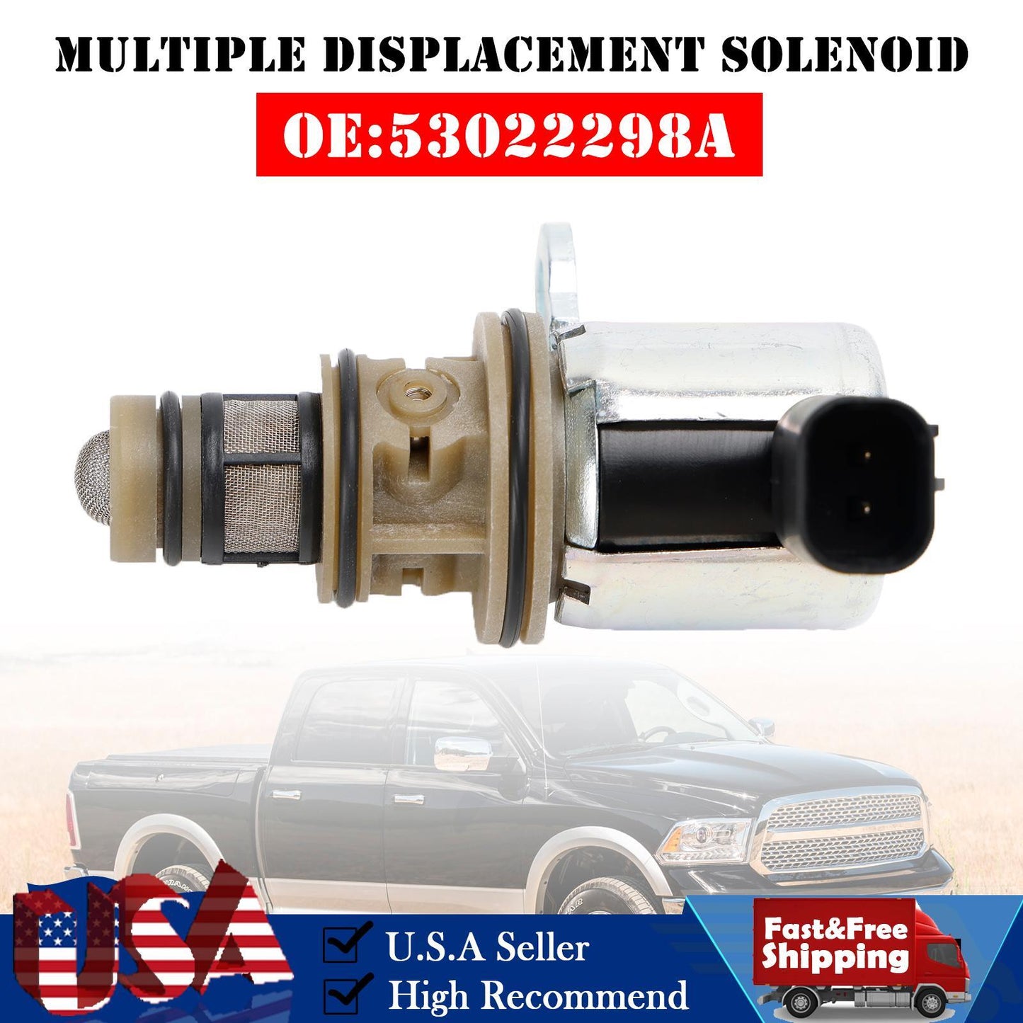 Multiple Displacement Solenoid 53022298AA For 10-23 Dodge Ram Jeep 5.7L 6.4L