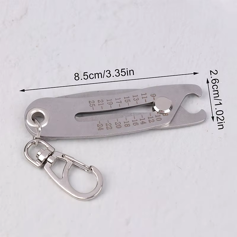 Bolt and Nut Identifier Gauge Size Gauge Precise Bolt Size Finder Keychain Tool