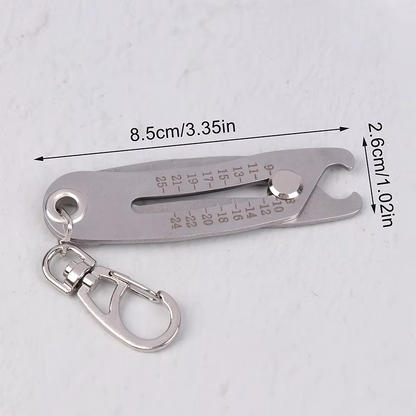 Bolt and Nut Identifier Gauge Size Gauge Precise Bolt Size Finder Keychain Tool