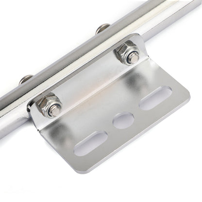Universal Moto Front Turn Signal Spot Light Bar Mount Bracket Clamp Chrome