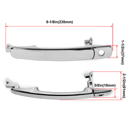 Solid Spare Door Handle Front Driver Side Outside Exterior Chrome For Nissan Rogue 2011-2015