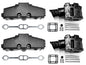 Exhaust Manifold + Riser Kit For MerCruiser 305 V8 860246A15 860246Q11 18-1953-2