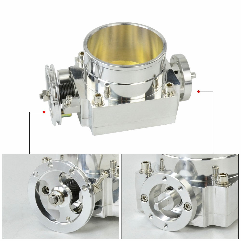 Throttle Body Universal 90MM 3.5" Adapter High Flow Aluminum Intake Manifold