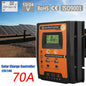 70A Solar Charger Controller 12/24V Dual USB Battery Panel Regulator