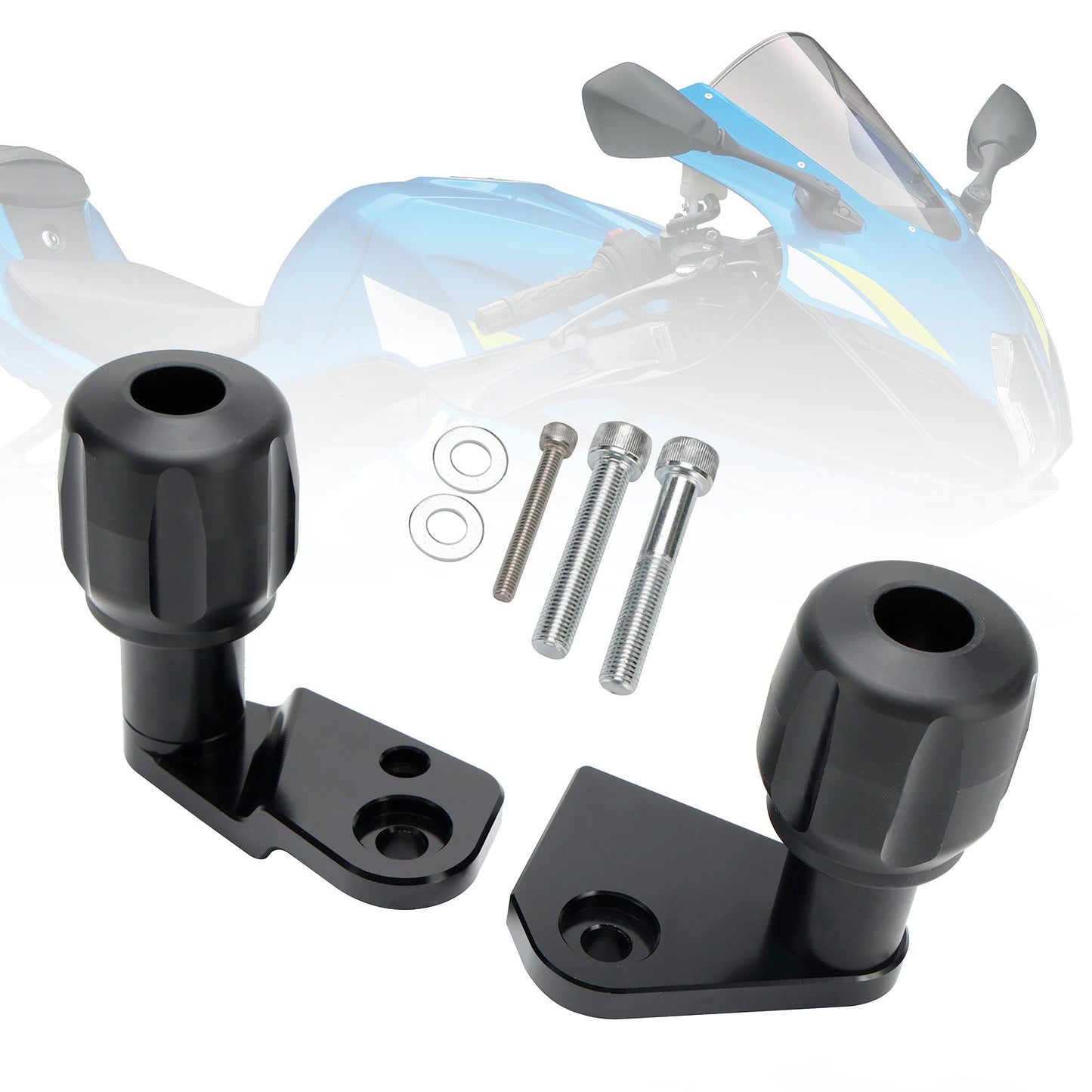 Crash Bobbins Protector Sliders Aluminum Black Fit For Suzuki Gsx-R 1000 R 17-21