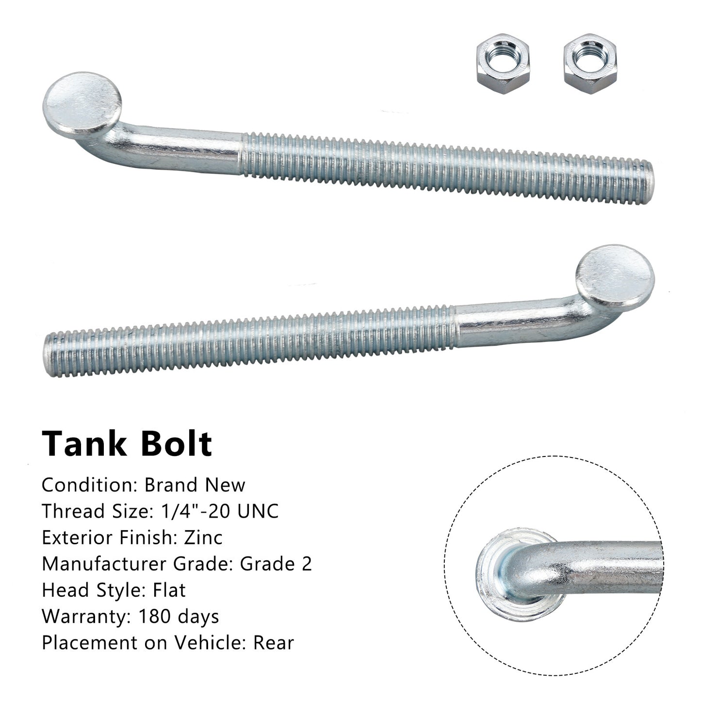 Gas Fuel Tank Strap Bolts J-Bolts Fit 68 69 70 71 72 A-Body B-Body C-Body