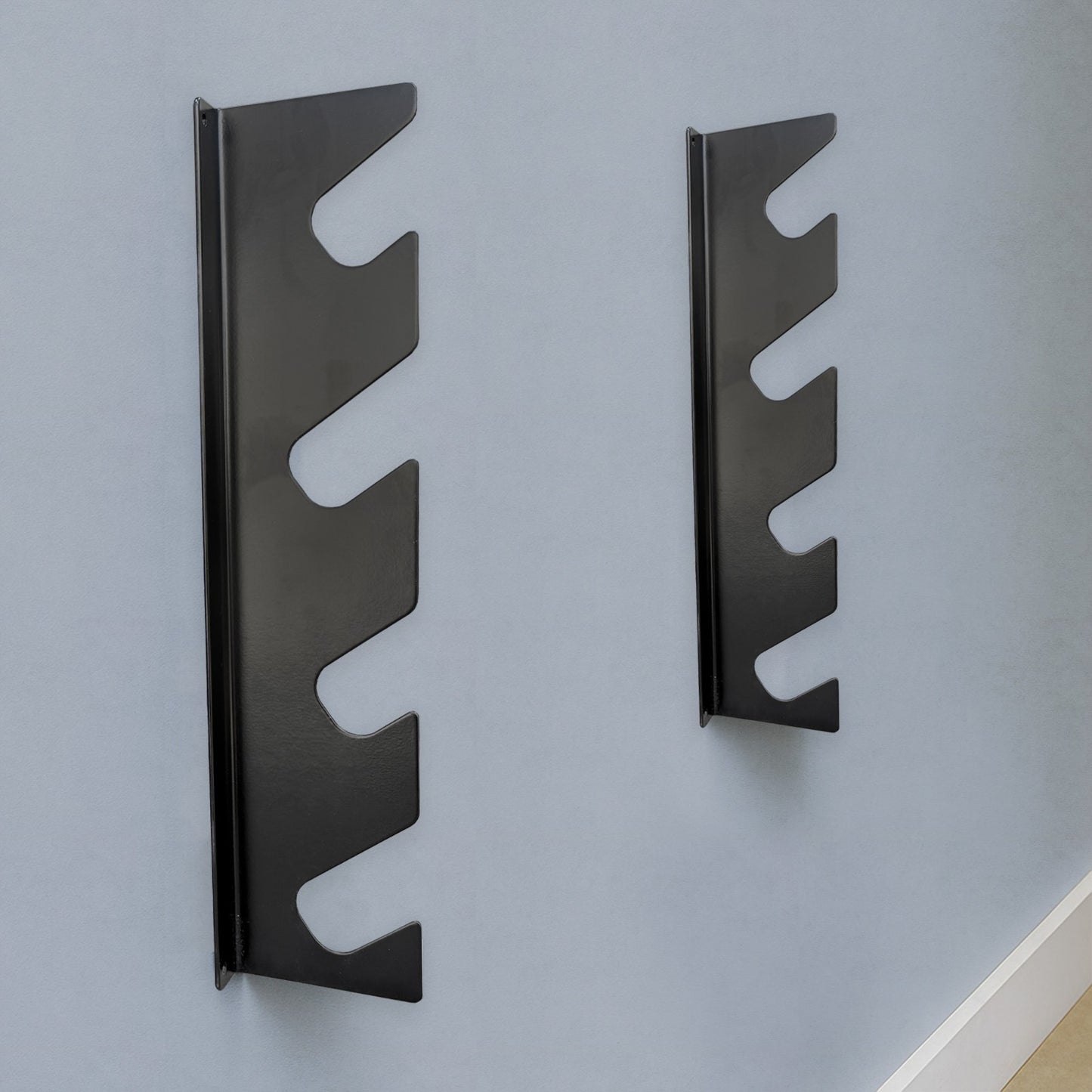 Garage Shed Tool Organizer Wall Mount Racks for Shovels and Rakes, Steel (2 Set)