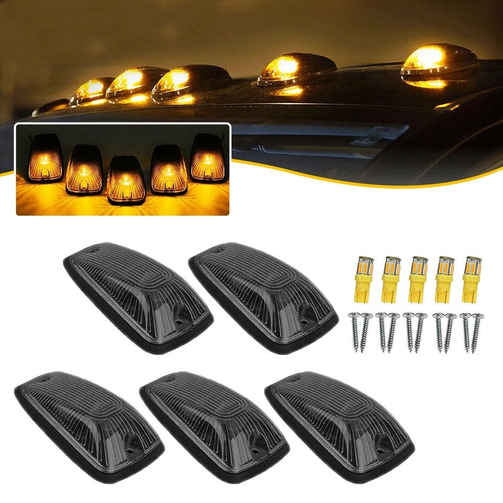 5x For 1988-2002 Chevy/GMC Pickup Trucks Roof Top Cab Lights Amber Marker Lights