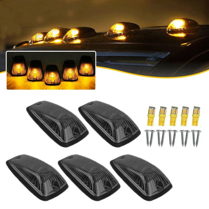 5x For 1988-2002 Chevy/GMC Pickup Trucks Roof Top Cab Lights Amber Marker Lights