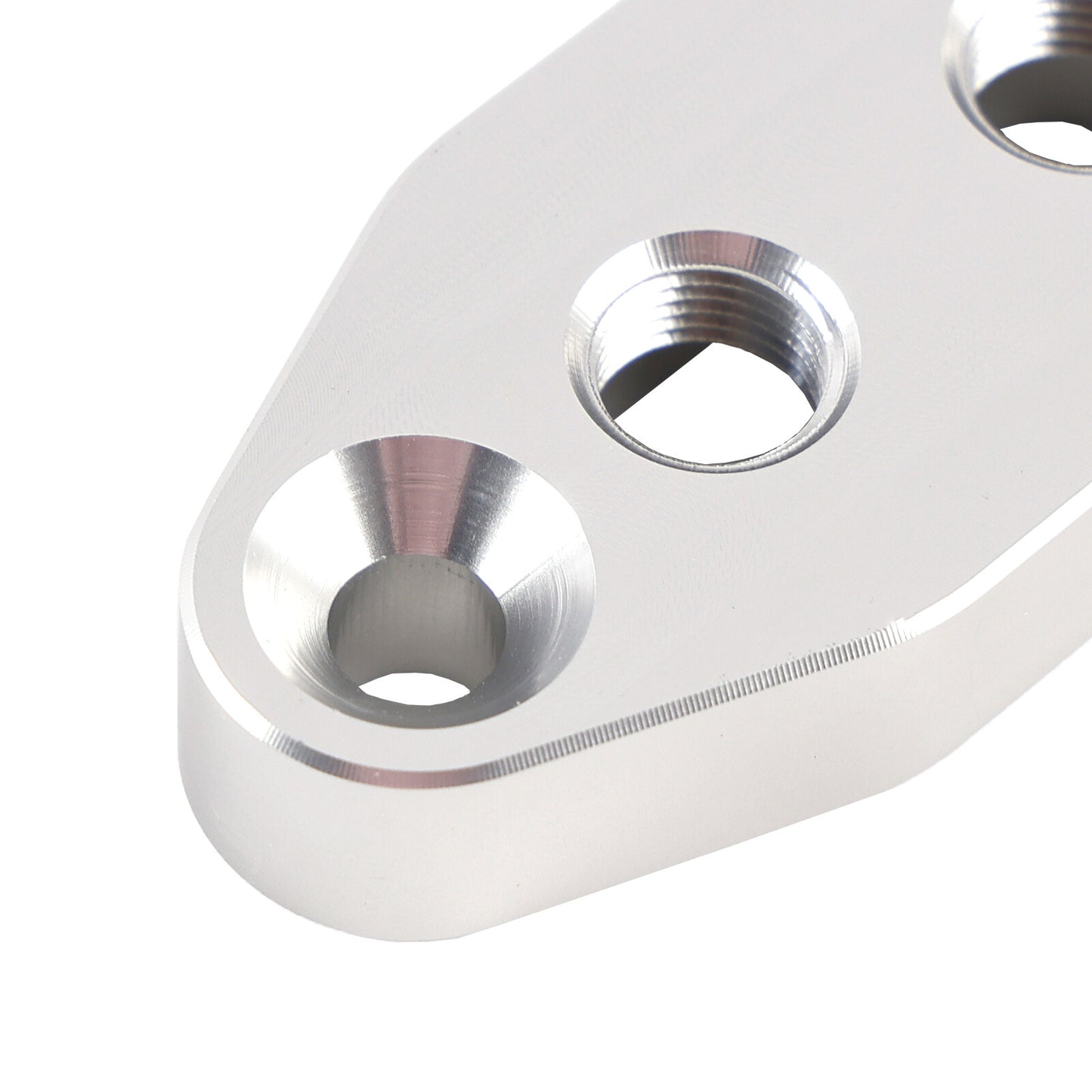 Twin Turbo Dual 1/8" NPT Oil Feed Line Adapter Plate for LS1 LSX LS3 LS2 LQ4