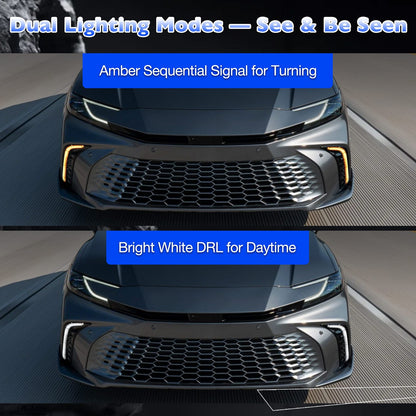 LED Daytime Running Light Fog Lamp Turn Signal For 2025 Toyota Camry SE XSE