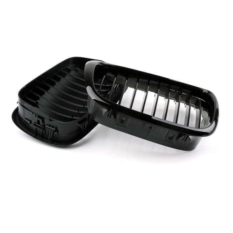 Front Fence Grill Grille Gloss Black For BMW 5-Series E39 2001 2002 2003 2004