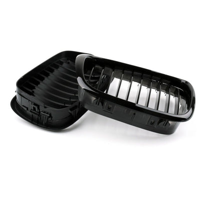 Front Fence Grill Grille Gloss Black For BMW 5-Series E39 2001 2002 2003 2004