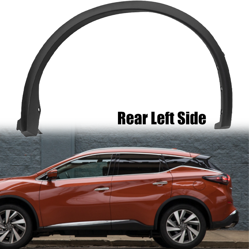 Black Driver Left Rear Fender Flare Trim For 2015 2016 2017-2019 Nissan Murano