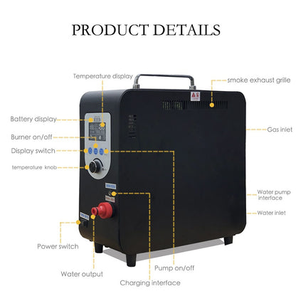 Propane Portable Water Heater Countertop Instant Camping Shower For Outdoors*