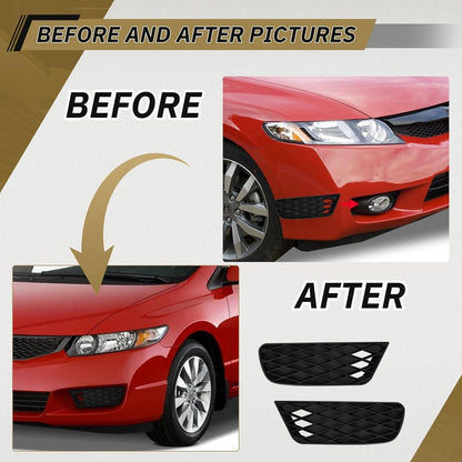 Front Outer Lower Fog Light Cover Set For Honda Civic 2009-2011 71106SNAA50