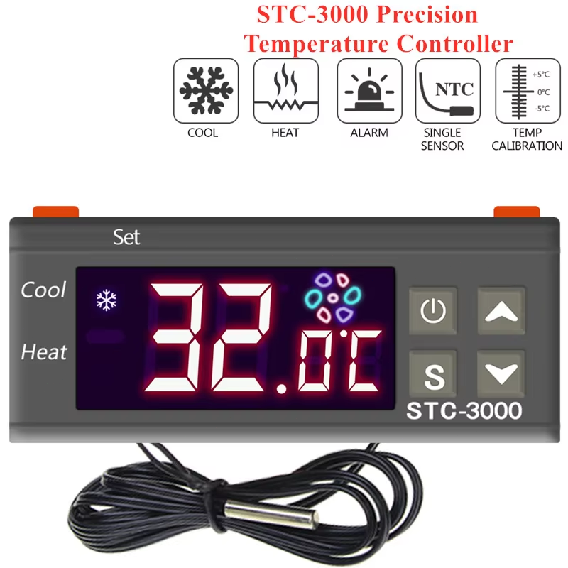 STC-3000 LED Digital Thermometer Temperature Controller Thermostat Regulator