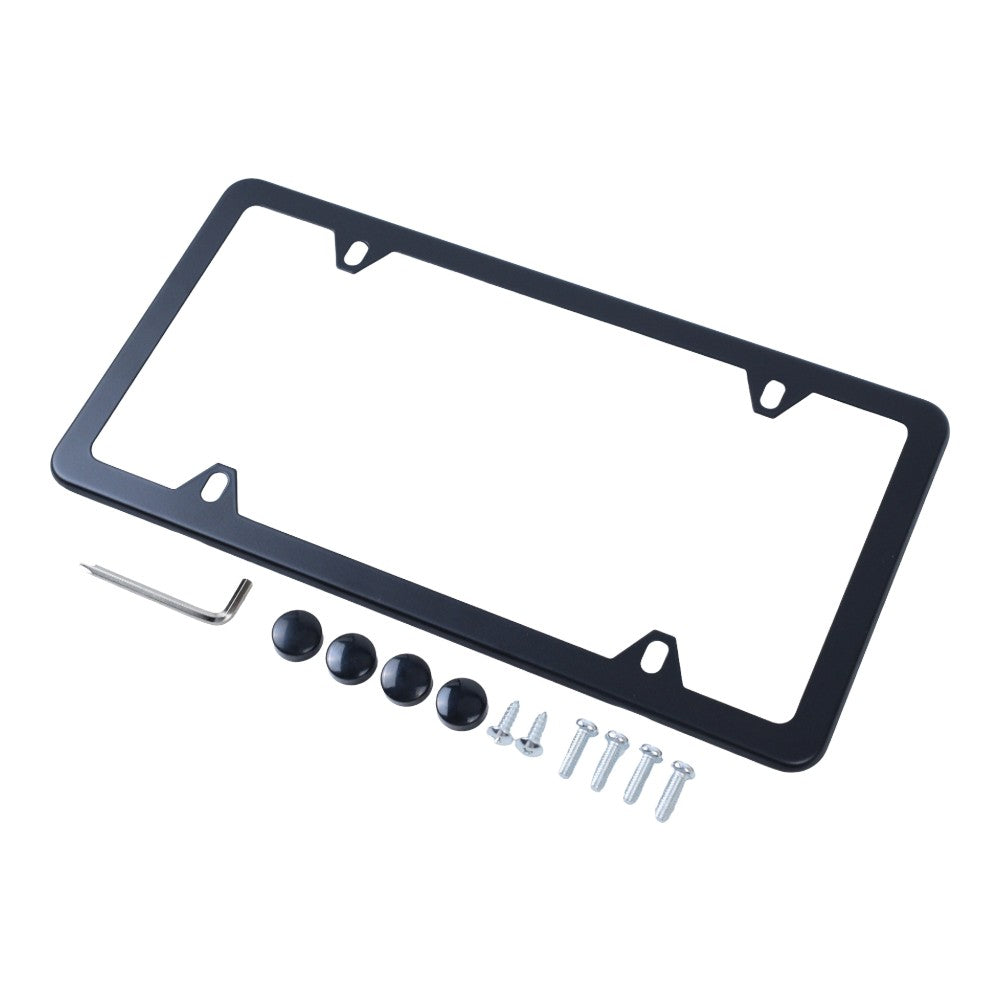 Fits For BMW License Plate Frame Stainless Steel BLACK SLIMLINE 82120010399
