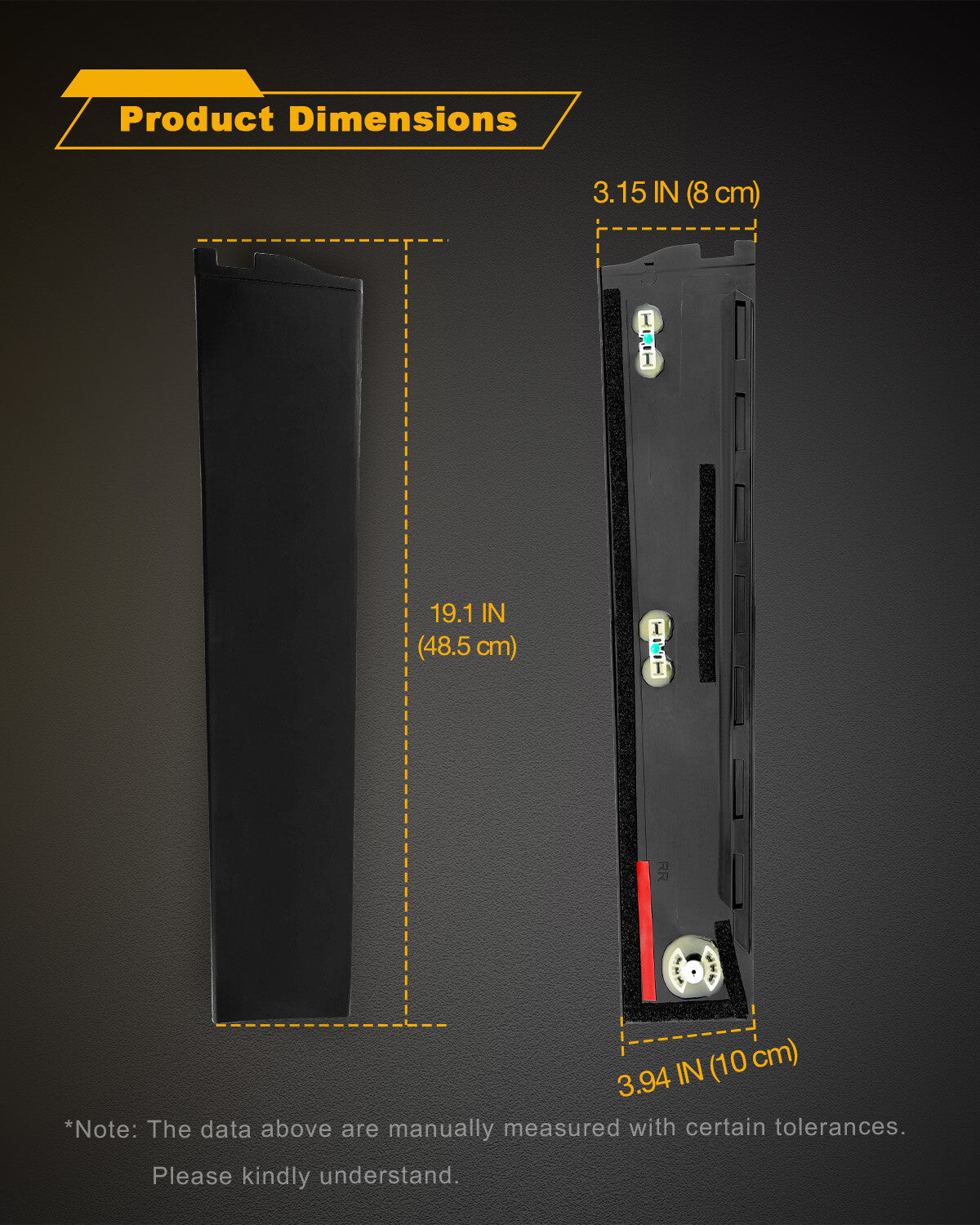 Rear B-Pillar Door Trim Molding LH ＆ RH For 2015-18 Chevy GMC Cadillac Escalade
