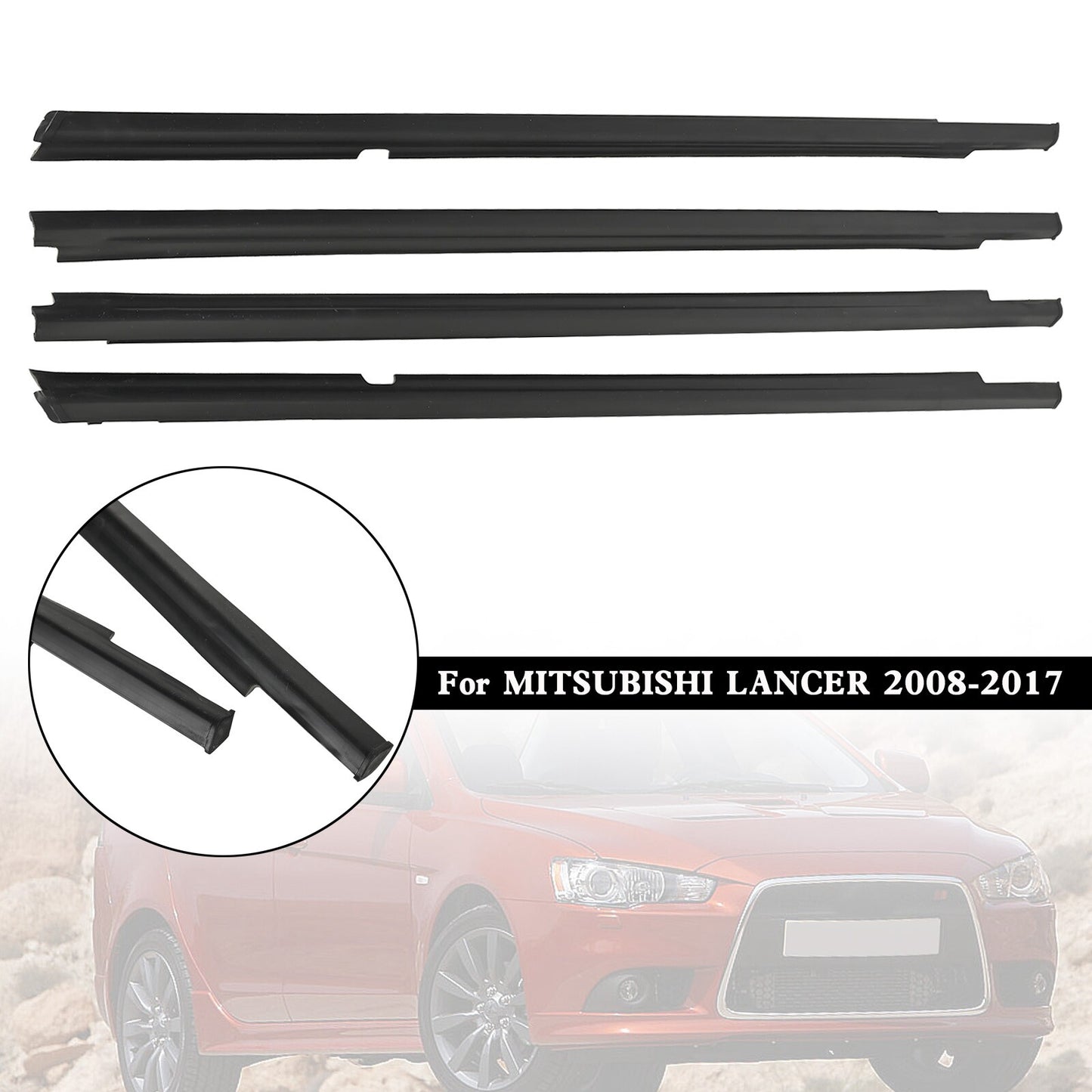 Weatherstrip Door Belt Set 5727A005 5727A006 Fit For MITSUBISHI LANCER 2008-2017