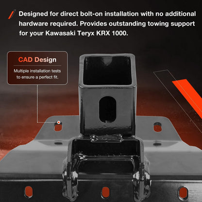 2" Rear Reciever Hitch 101810 For 2020-2025 Kawasaki Teryx KRX 1000 Tow Hitch