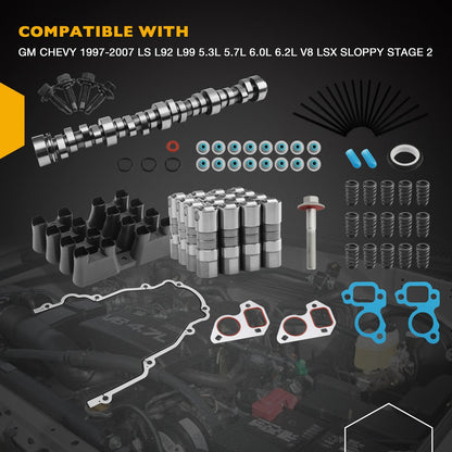 Sloppy Mechanics Stage 2 Camshaft Lift Kit ForSS2 LS1 4.8 5.3 5.7 6.0 6.2 LS Cam