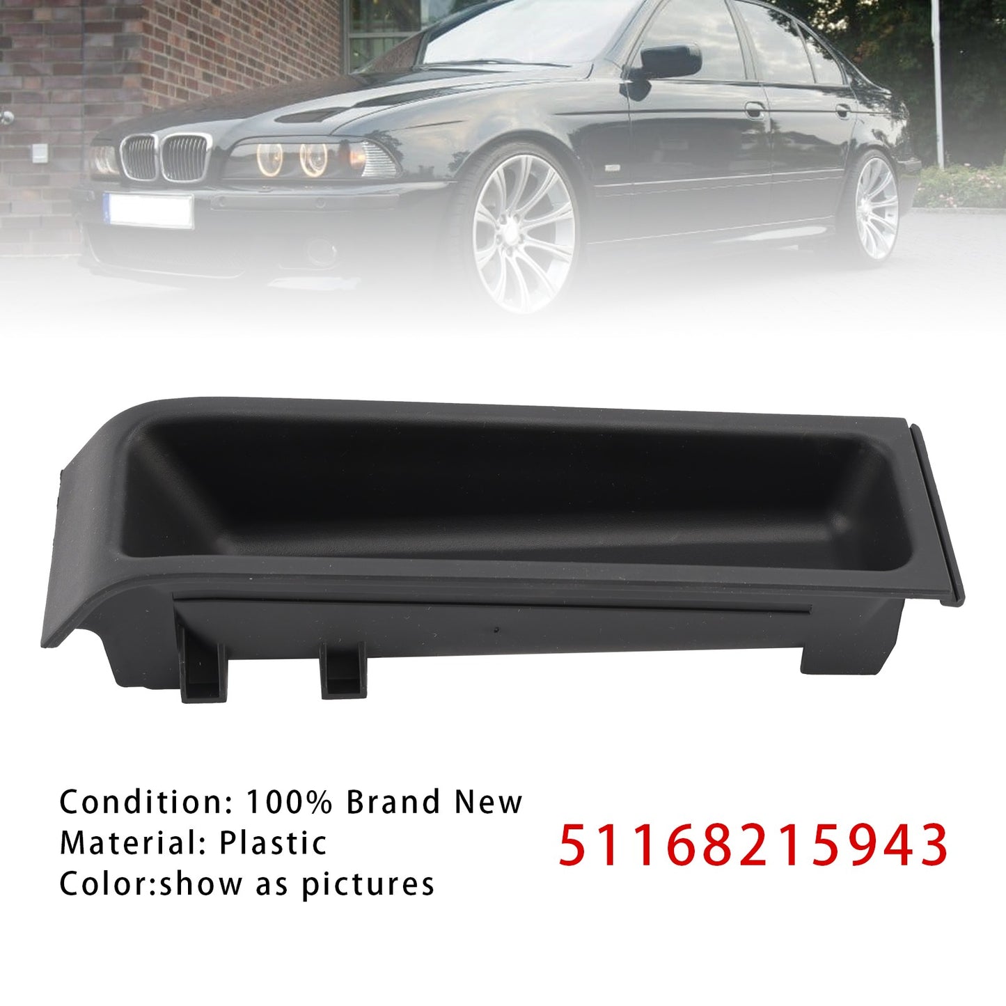 Armrest Storage Tray 51168215943 For BMW E39 E38 525 528 530 740 745