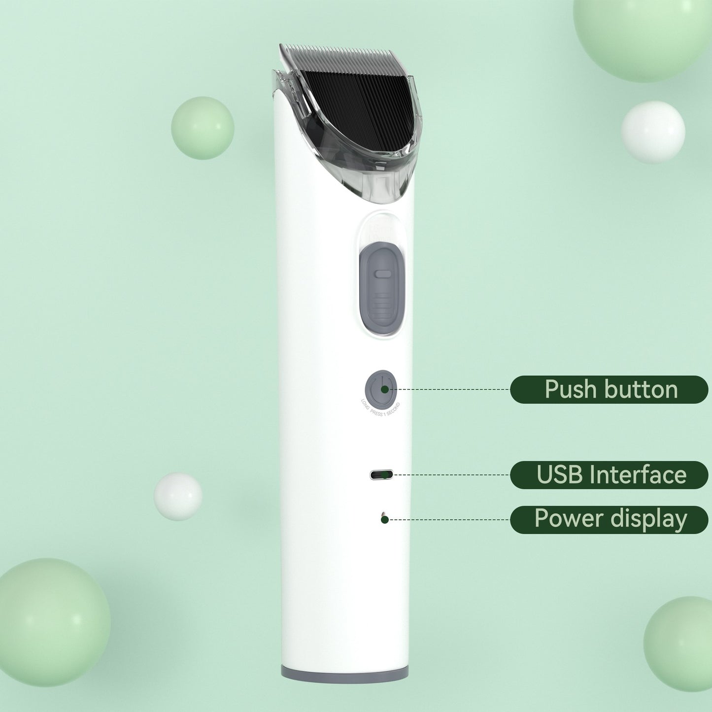 5 In 1 Pet Grooming Kit Vacuum Suction Professional Pet Hair Clipper