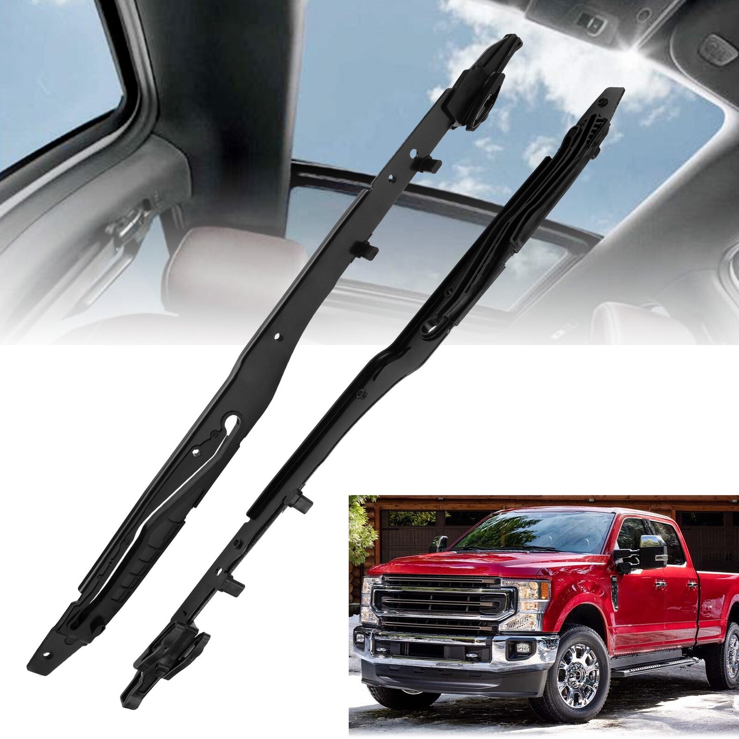 Sunroof Track Guide Rails Repair Kit Left ＆ Right for 15-24 Ford F150 Expedition