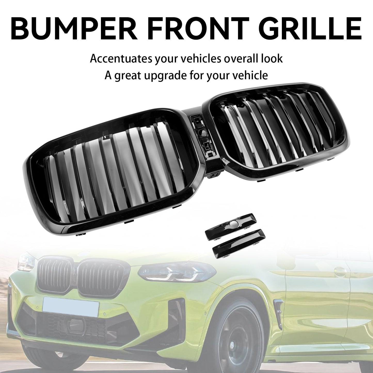 Gloss Black Front Kidney Grill Grille Fit For BMW X3 X4 G01 G02 2022-2025 2024