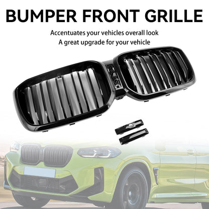 Gloss Black Front Kidney Grill Grille Fit For BMW X3 X4 G01 G02 2022-2025 2024