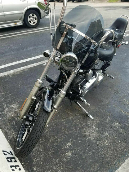 Solid Spare Smoke 18"x16" Motorcycle Windshield For Yamaha V Star Honda Valkyrie 1500 1800