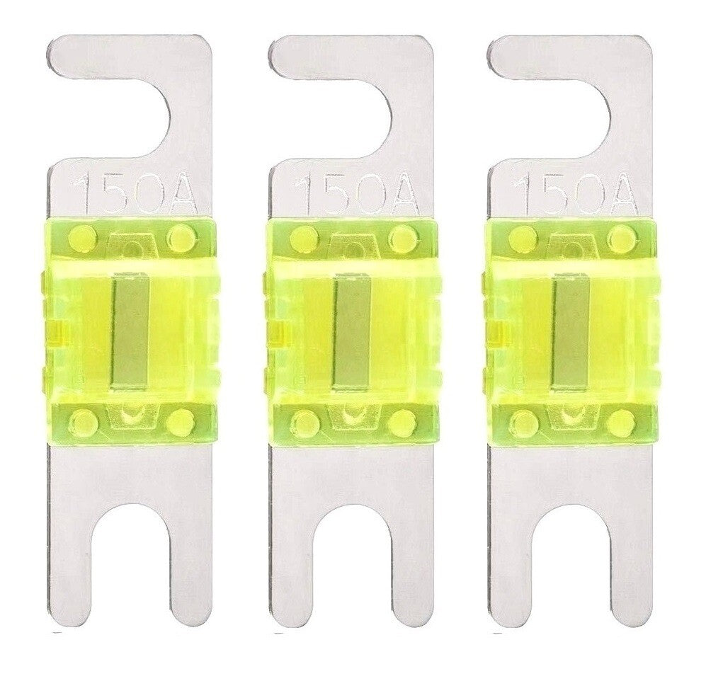 Mini ANL Fuse 150A 150 Amp AFS Fuses For Auto Marine Stereo Audio Video 3 Pack