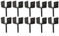 U Shaped 6x6 Deck Post Concrete Anchor Spike Fence Base, Black Powder Coat (10)
