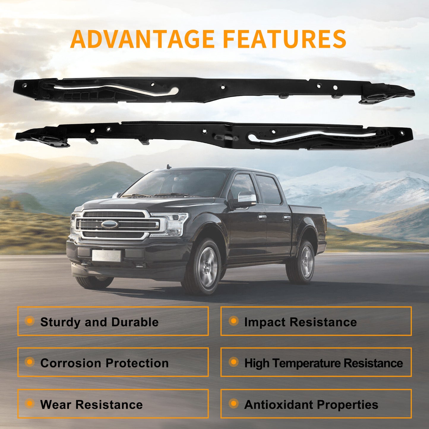 Sunroof Track Guide Rails Repair Kit Left ＆ Right for 15-24 Ford F150 Expedition
