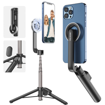 Magnetic Mobile Phone Mini Selfie Stick Remote Control Aluminum Alloy Tripod