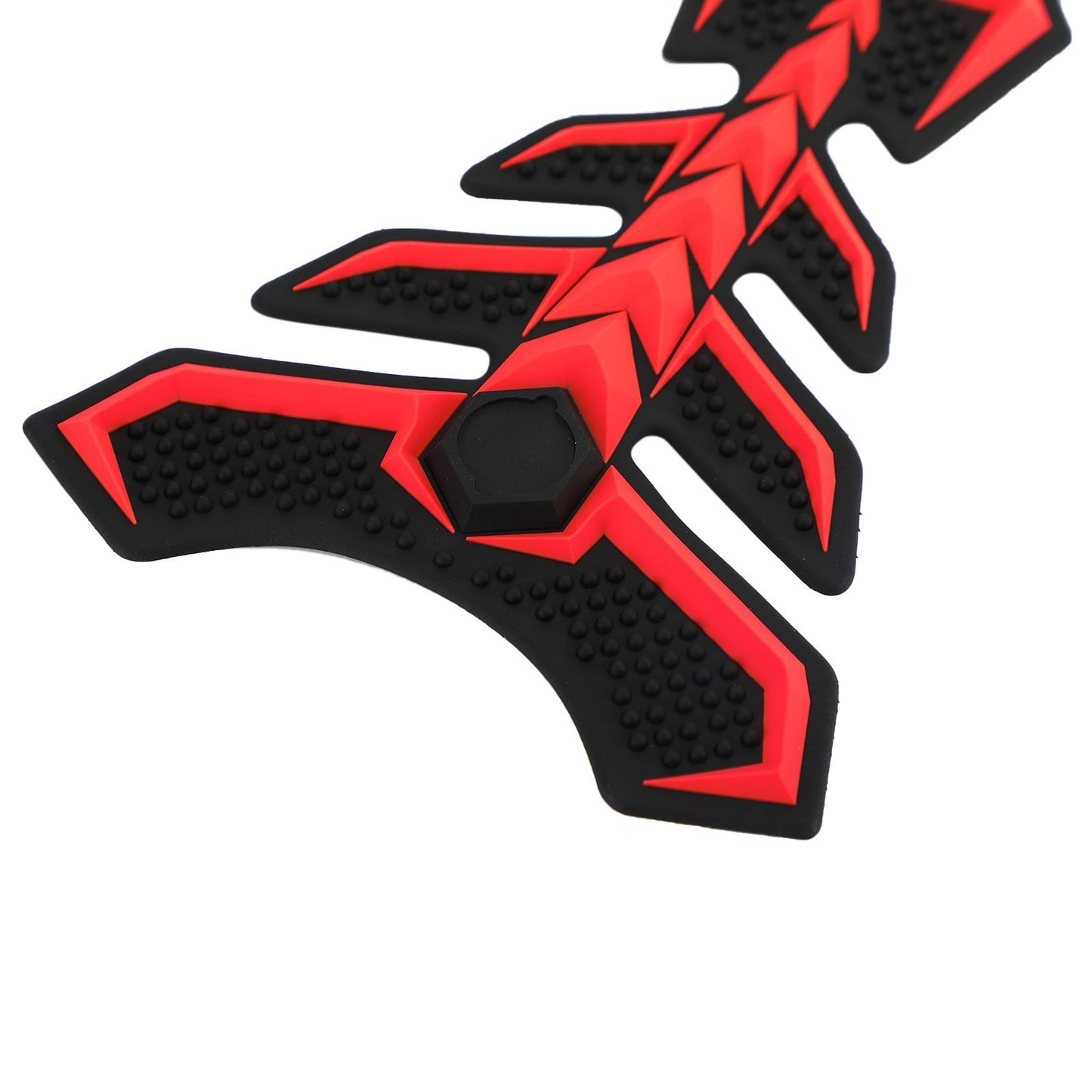 3D Rubber Universal Motorcycle Fuel Gas Tank Pad Protector Decal Sticker Red